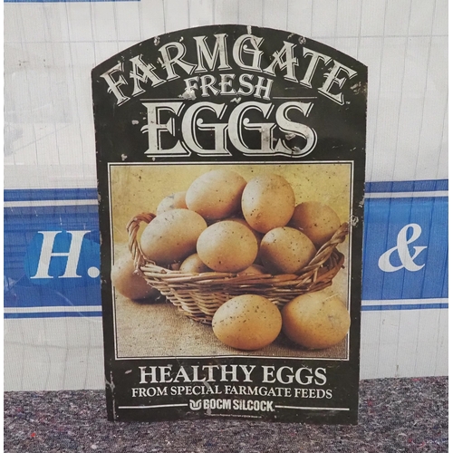 1516 - Tin sign - Farm Gate Eggs BOCM 29