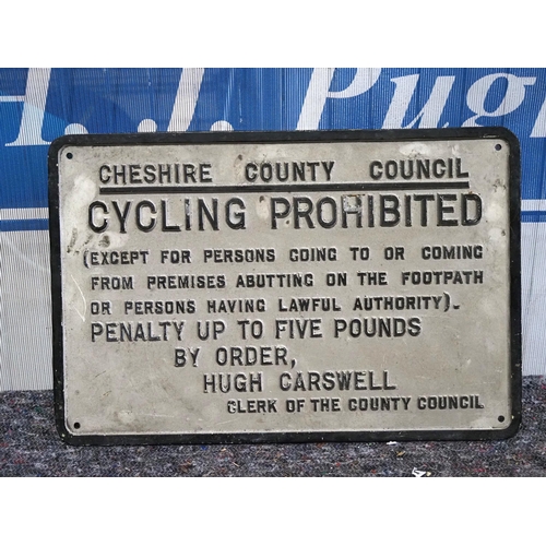 1546 - Cast sign - Cheshire Cycling 12