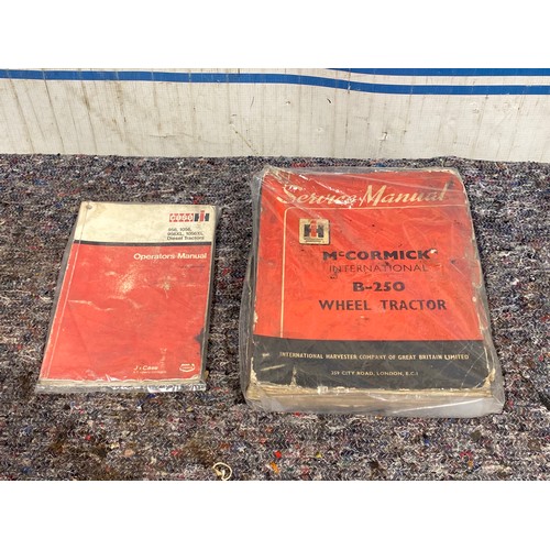 461 - McCormick International B250 service parts book and Case 956-1056XL operators manual