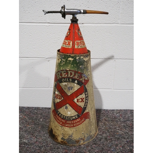 1968 - Redex oil dispenser and on Redex cone stand