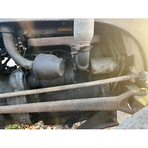 546 - Ferguson diesel tractor. C/w Ferguson saw bench. Runs and drives. Reg. 612 XUR. V5