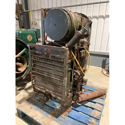 62 - Coventry Climax 240v, approx. 3kw generator. Ex War department powered by a 4 cylinder petrol engine... 