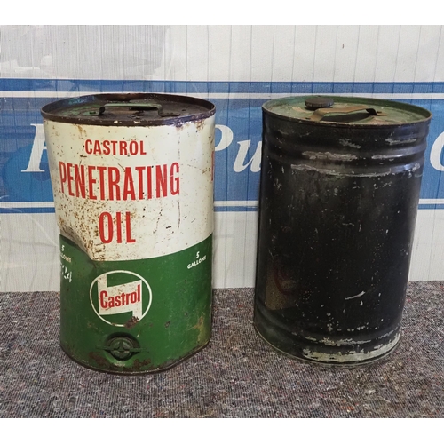 513 - 5 Gallon oil drums - Castrol - 2