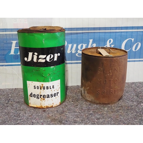 516 - 5 Gallon degreaser drum and 1 other - Jizer