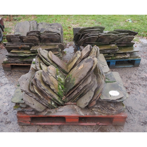 110 - 3 Pallets of slate roof tiles