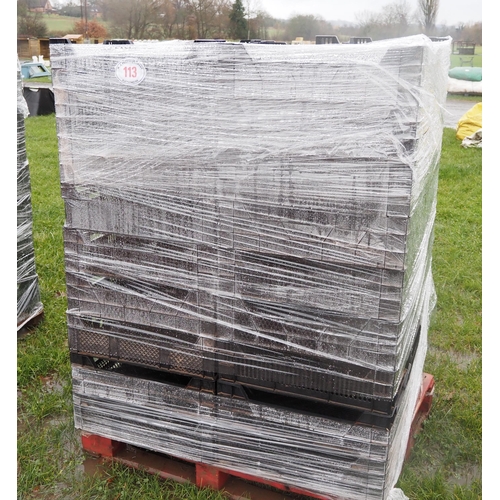 113 - Pallet of stacking trays