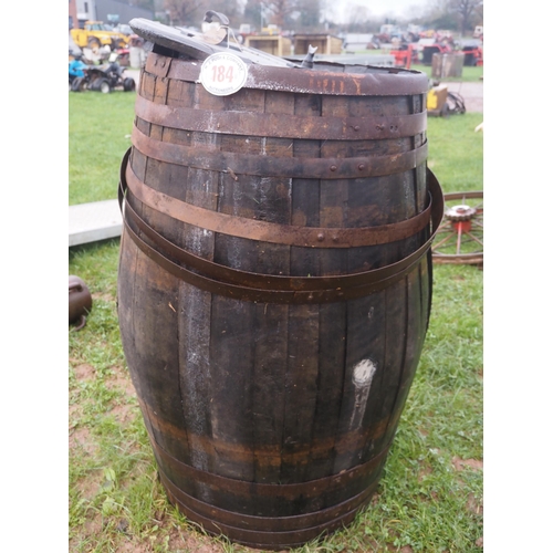 184 - Large wooden barrel