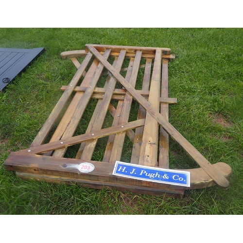 203 - Pair of 8ft wooden field gates