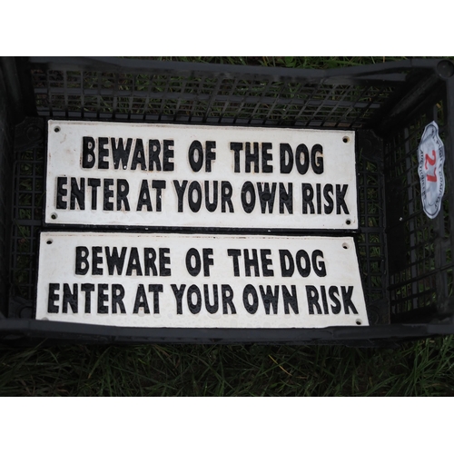 27 - Cast iron signs - Beware of the Dogs - 2