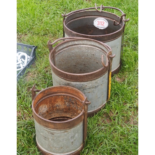 312 - Vintage milk buckets - 3