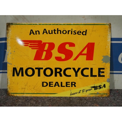 541 - Tin sign - BSA 20