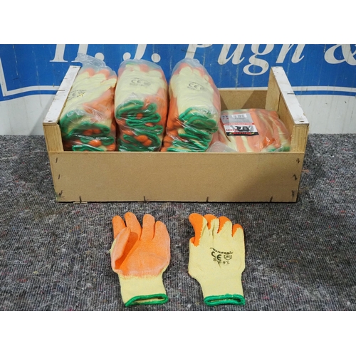 600 - 48 Pairs of cotton latex gloves L