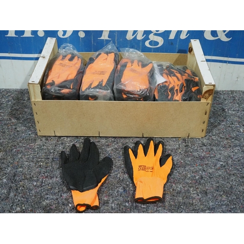 602 - 48 Pairs of polyester/ latex gloves XL