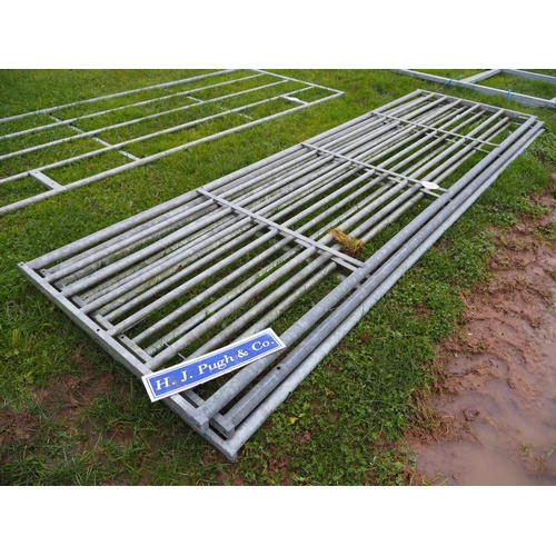 1028 - Galvanised gates 13ft - 3