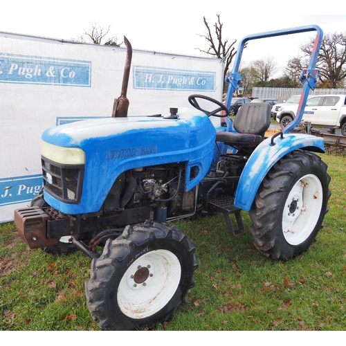 1227 - Jinma 254 compact tractor, showing 356 hours, from Cricket Club.  4WD, with roll bar, GWO