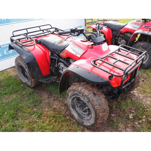 1273 - Honda Big Red 4x4 quad. Runs and drives. Key in office