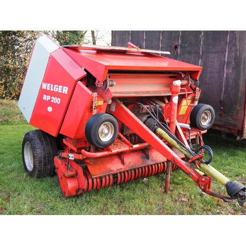 1295 - Welger RP200 baler, off farm