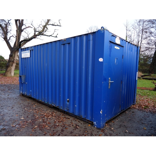 1299 - Steel cabin toilet block 17ft. Key in office