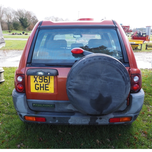 1320 - Land Rover Freelander. Reg. X961 GHE