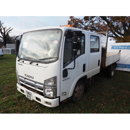 1325 - Isuzu Grafter N35-150 crew cab. Runs and drives. MOT until 19/04/24. Reg. CN62 BYO. V5 and key in of... 