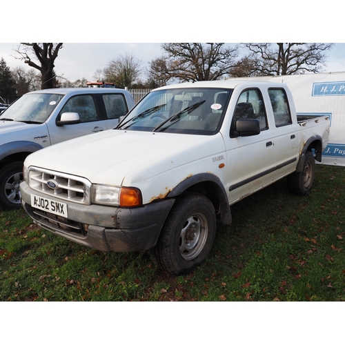 1330 - Ford Ranger double cab pick up. Runs and drives. Reg. AJ02 SMX. New keepers slip and key in office