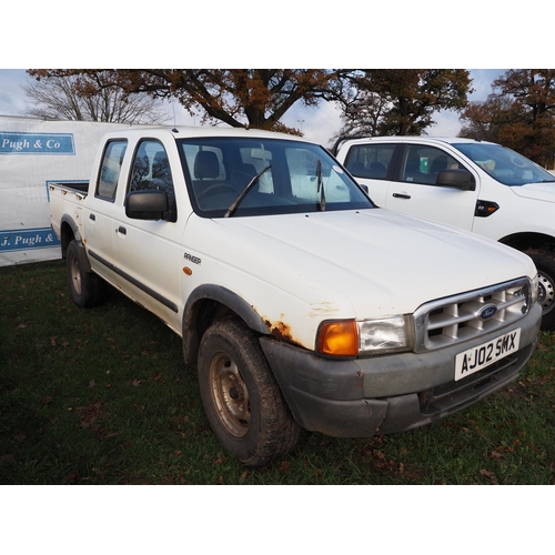 1330 - Ford Ranger double cab pick up. Runs and drives. Reg. AJ02 SMX. New keepers slip and key in office