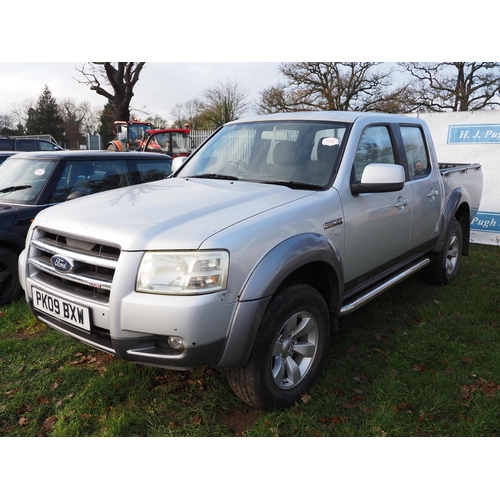 1331 - Ford Ranger double cab pick up. Runs and drives. Reg. PK09 BXW. New keepers slip and key in office