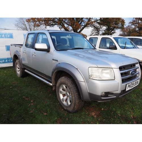 1331 - Ford Ranger double cab pick up. Runs and drives. Reg. PK09 BXW. New keepers slip and key in office