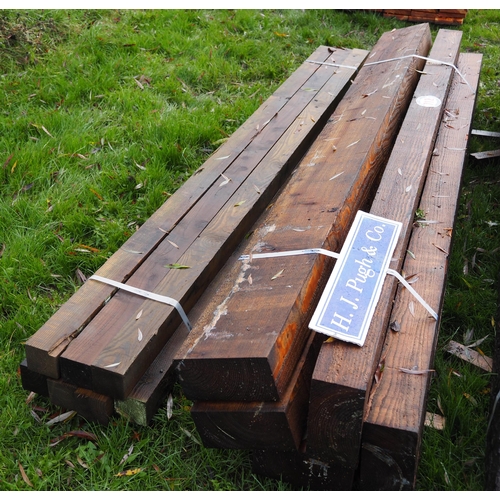 712 - Softwood sleepers 2.4m x100x100 - 5 +other timber