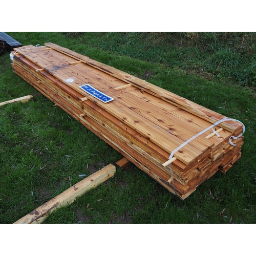 716 - Western Red Cedar boards 3.6m x1055x27 - 63