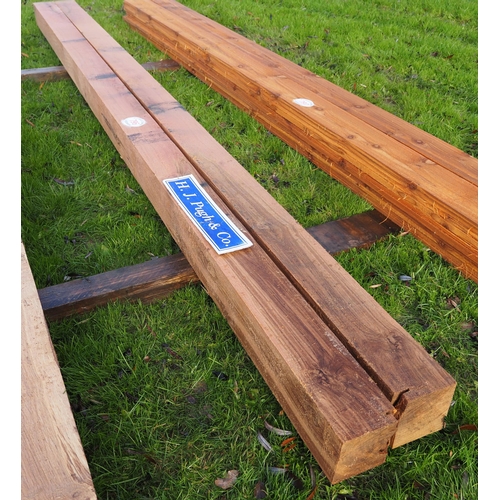 796 - Oak beams 4.0m x150x150 - 2