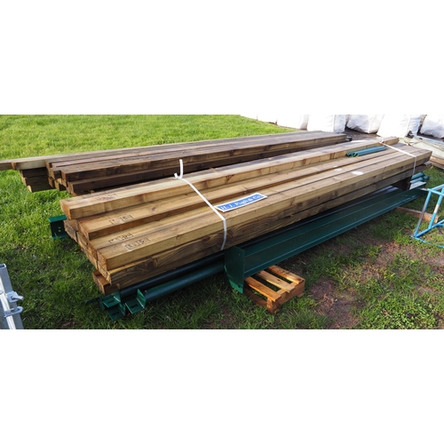 816 - Steel framed building 30x30x12½ft with side timbers. Nuts and bolts included (in office). CE Marked ... 