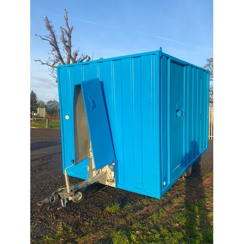 1335 - Towable mobile welfare unit. C/w generator and toilet. secure drawbar. Key in office