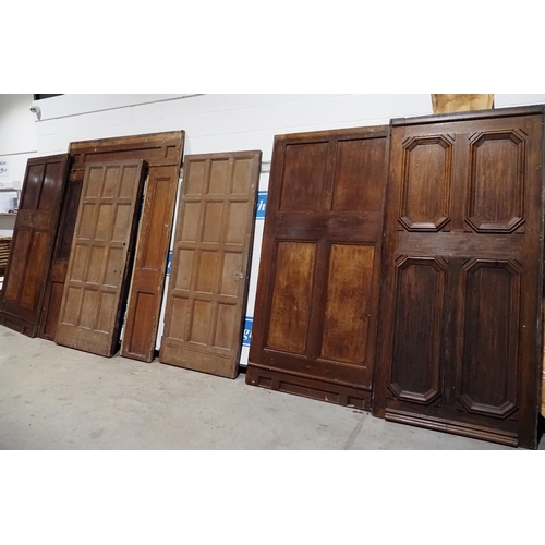 330 - Sections of oak panelling and oak doors