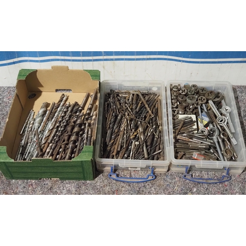 440 - Assorted drill bits, reamers, taps and dies