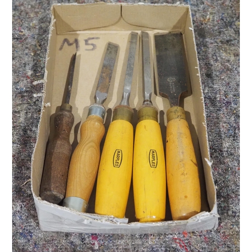 573 - Marples chisels - 3 and 2 others