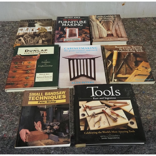 798 - 8 Furniture making and carpenters books to include Mouseman and The Dunlap cabinet makers