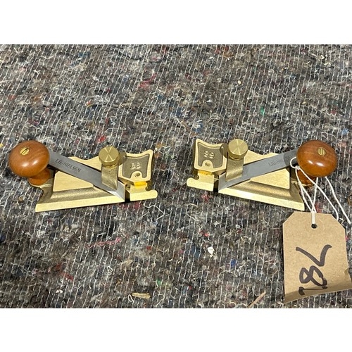 782 - Set of 2 Lie-Nielsen side rabbet planes, No. 98 and No. 99 in original box