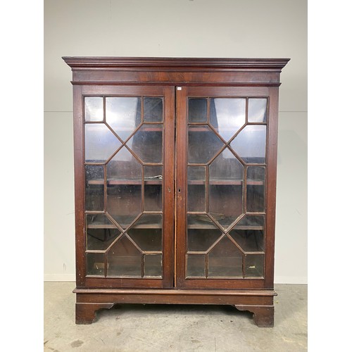 526 - 19th Century glazed bookcase in mahogany H54