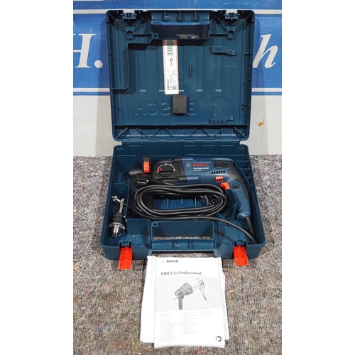 896 - Bosch 2-21 Professional rotary hammer drill. As New