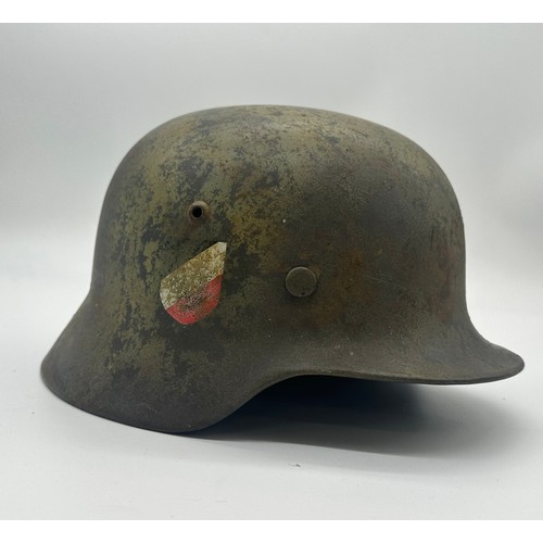 196 - WWII Luftwaffe steel helmet in Normandy camo