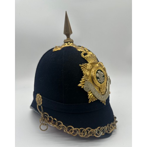 204 - EIIR Bandsman blue cloth helmet