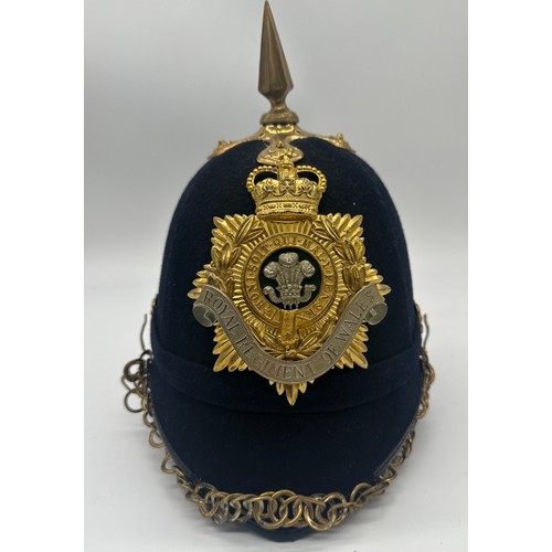 204 - EIIR Bandsman blue cloth helmet