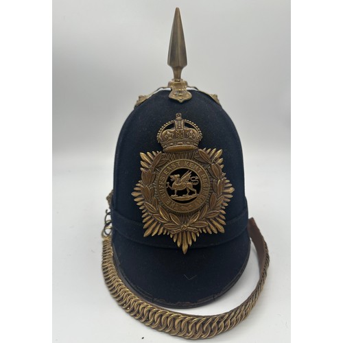 208 - East Kent Buffs blue cloth helmet