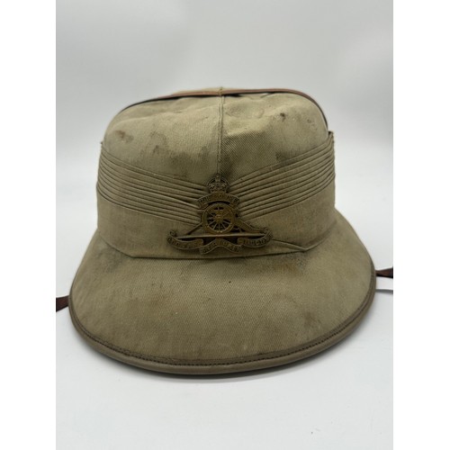 216 - Royal Artillery Bombay Bowler pattern foreign service helmet