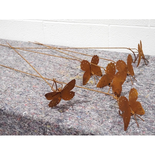 354 - Metal butterfly on stick ornaments - 6