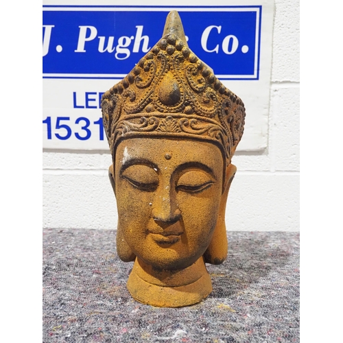 356 - Resin Buddha head ornament. 17