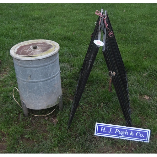 164 - Pair of drive gates and Burco boiler