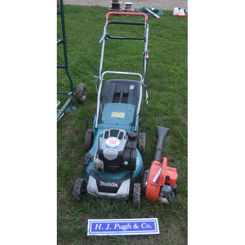 208 - Mower and blower, spares/repair