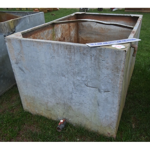 219 - Galvanised tank 6x4ft